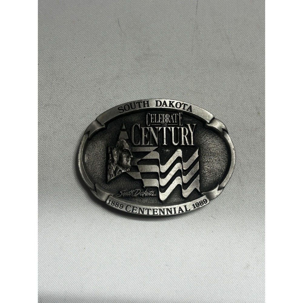Vintage 1989 South Dakota Centennial Belt Buckle - 100 Year Statehood Collector